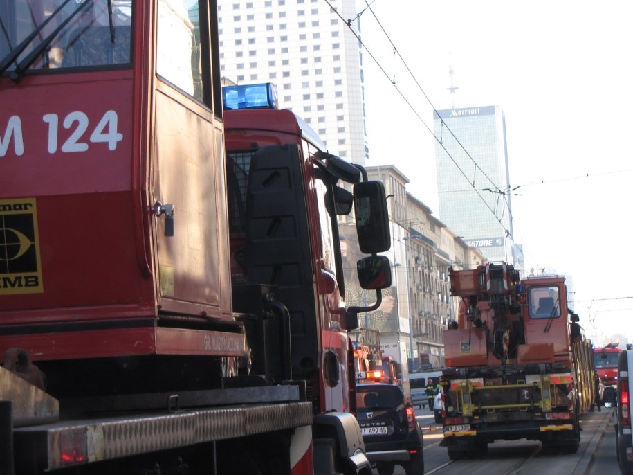 Zderzenie tramwajów w Warszawie /Kamil Młodawski /RMF FM