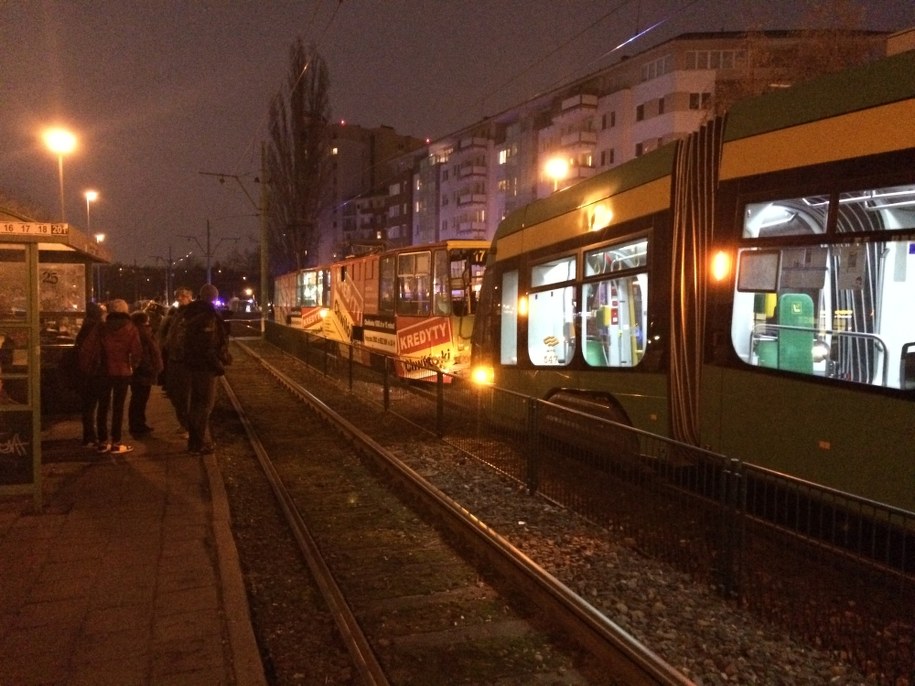 Zderzenie tramwajów /Adam Górczewski /RMF FM