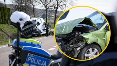 Zderzenie trzech aut na Podkarpaciu. Są ranni