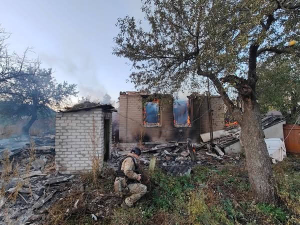 Zdj. gubernator obwodu donieckiego Vadym Filashkin; skutek ataku Rosjan 16.10.2025 /Vadym Filashkin, FB /