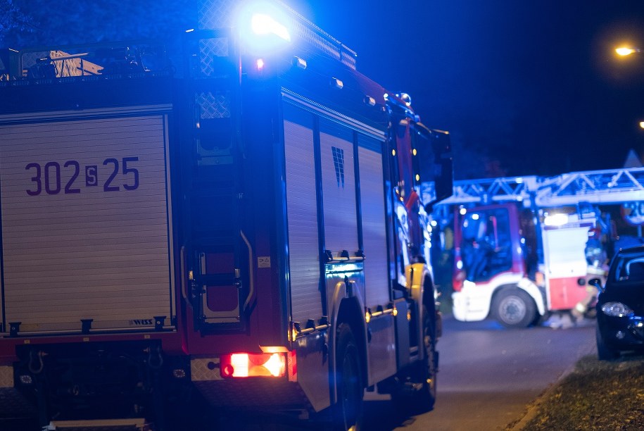 Wybuch i pożar budynku w Grodzisku Mazowieckim