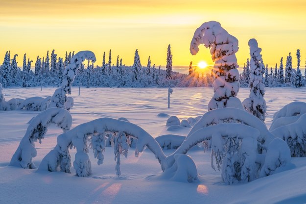 Rekordowe mrozy w Laponii. Finlandia skuta lodem