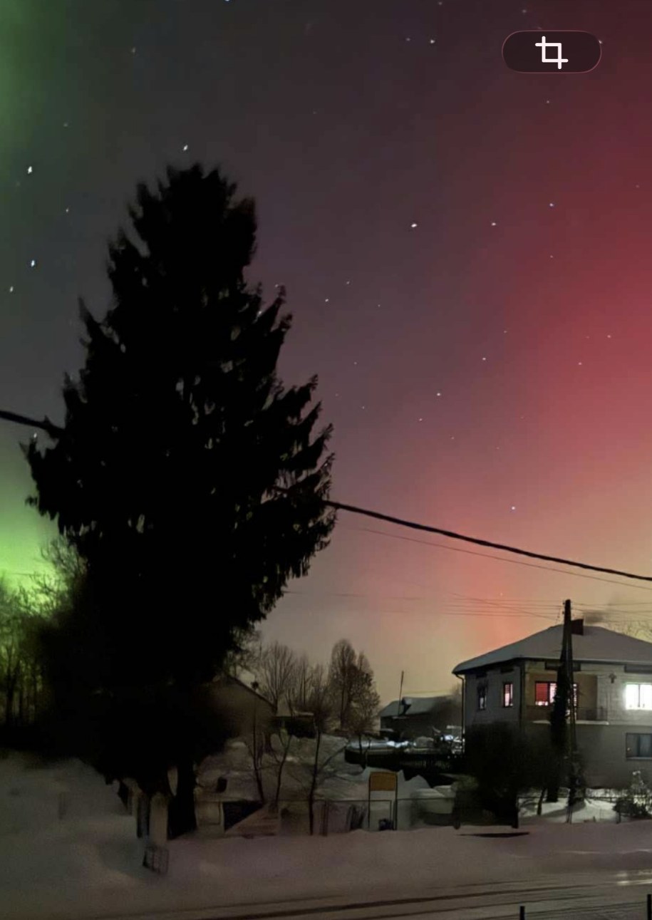 Zdj. zorzy polarnej z okolic Tomaszowa Lubelskiego i Przeworska, które dostaliśmy od pana Damiana /Zdjęcie nadesłane do redakcji  /RMF FM