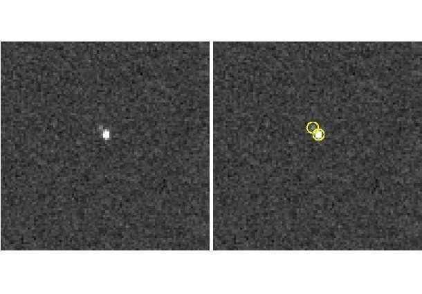 Zdjęcia Charona widzianego po raz pierwszy przez sondę New Horizons. /NASA