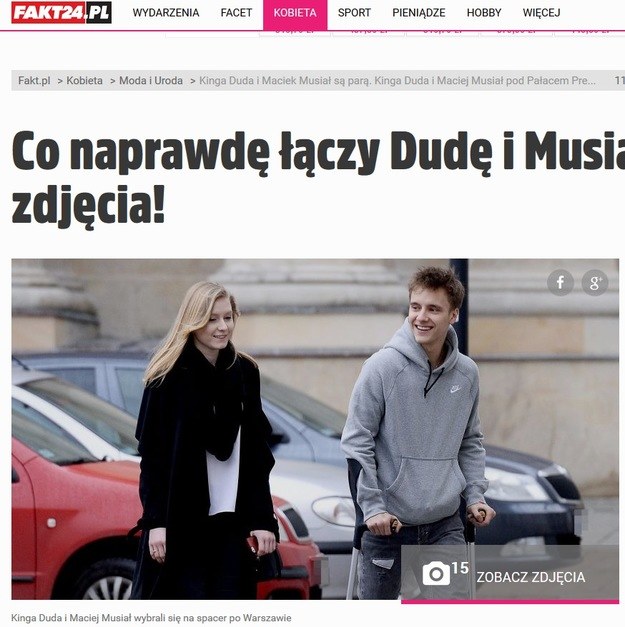 Zdjęcia Kingi Dudy i Maćka Musiała opublikował portal fakt24.pl /Fakt