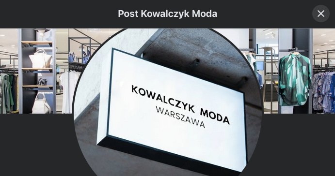 Zdjęcia pod postem sklepu "Kowalczyk Moda" mówią wiele... /Zrzut ekranu /INTERIA.PL