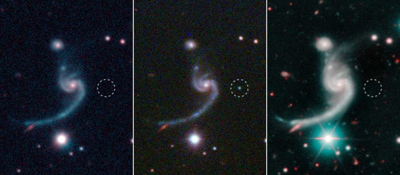 Zdjęcia pokazują supernową przed, w trakcie i po eksplozji /materiały prasowe