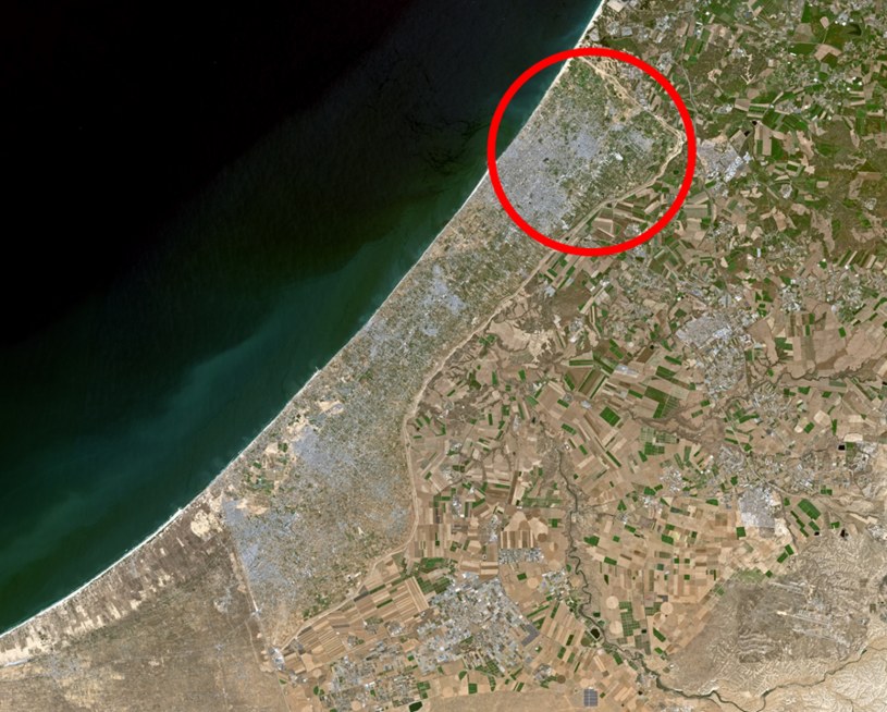 Zdjęcia satelitarne dają niesamowicie dużą ilość informacji. Na zdjęciu Izrael i Strefa Gazy oraz granica z Egiptem. /Zdjęcie ilustracyjne /123RF/PICSEL
