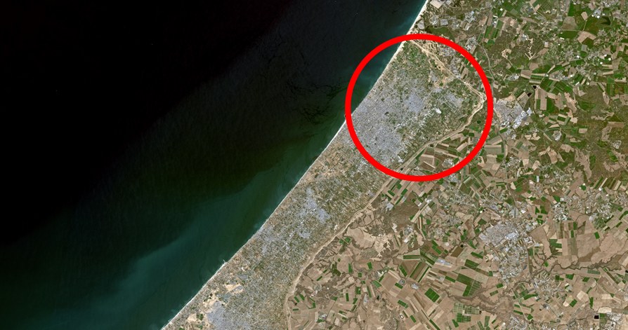 Zdjęcia satelitarne dają niesamowicie dużą ilość informacji. Na zdjęciu Izrael i Strefa Gazy oraz granica z Egiptem. /Zdjęcie ilustracyjne /123RF/PICSEL