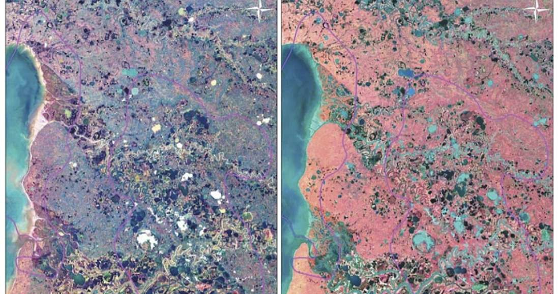 Zdjęcia Syberii wykonane przez satelitę Landsat-8 w barwach widzialnych i podczerwieni /Fot. Vasily Bogoyavlensky /materiały prasowe