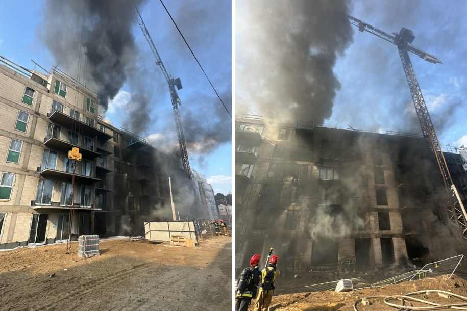 Zdjęcia z akcji gaśniczej /KM PSP WARSZAWA