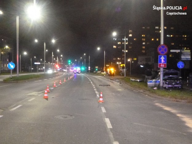 Zdjęcia z miejsca wypadku /Komenda Miejska Policji w Częstochowie /