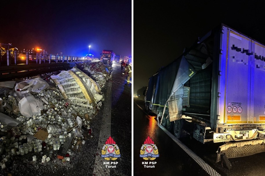Zdjęcia z miejsca zdarzenia /KM PSP Toruń/Dawid Sulkowski /