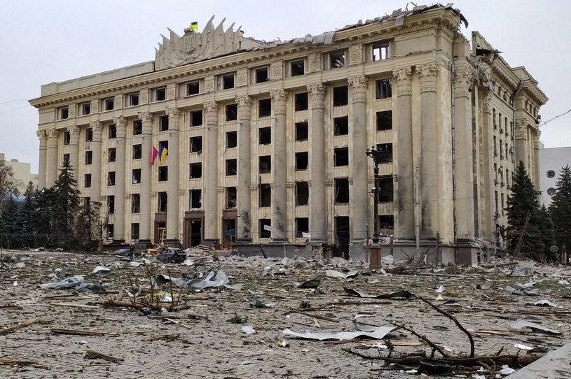 Zdjęcia zniszczonego Charkowa w ostatnich dniach obiegły świat /SERGEY BOBOK/AFP/East News /East News