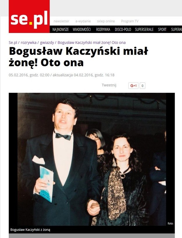 Zdjęcie Bogusława Kaczyńskiego z żoną Marią opublikował "Super Express" /Super Express