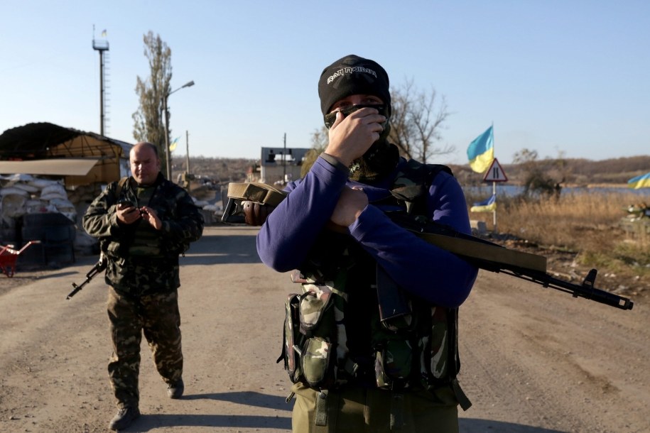 Kolumna z rosyjską pomocą w Ługańsku