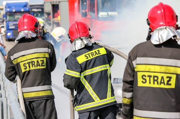 Pożar ciężarówki na A8