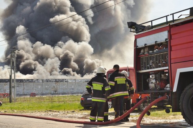 Pożar na składowisku śmieci w Sosnowcu