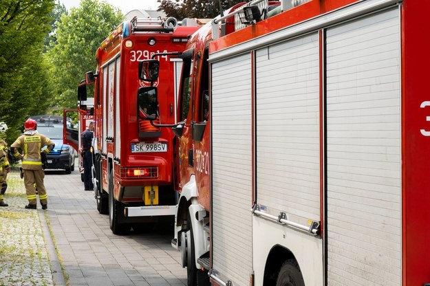 Pożar hali zakładu stolarskiego w Radomsku