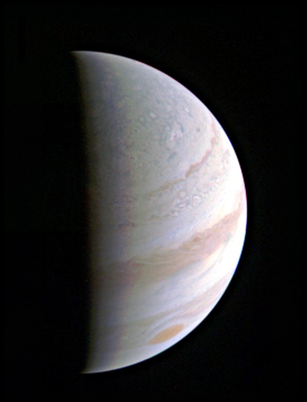 Zdjęcie Jowisza z 27 sierpnia, kiedy sonda Juno była w odległości 703 tysięcy kilometrów /NASA/JPL-Caltech/SwRI/MSSS /materiały prasowe