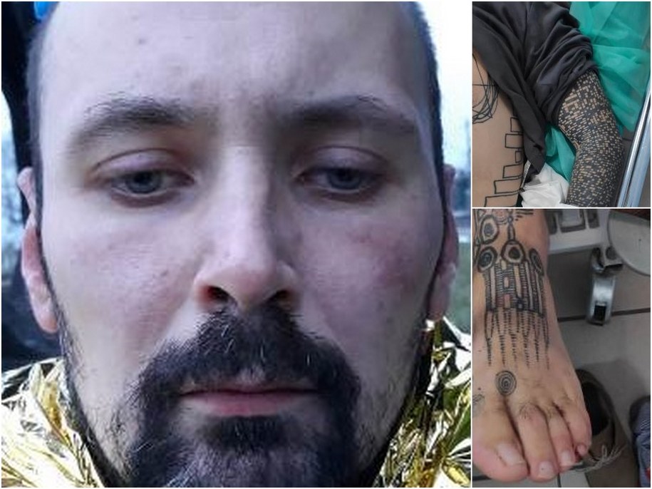 Zdjęcie mężczyzny i jego charakterystycznych tatuaży /Lubuska policja /Policja