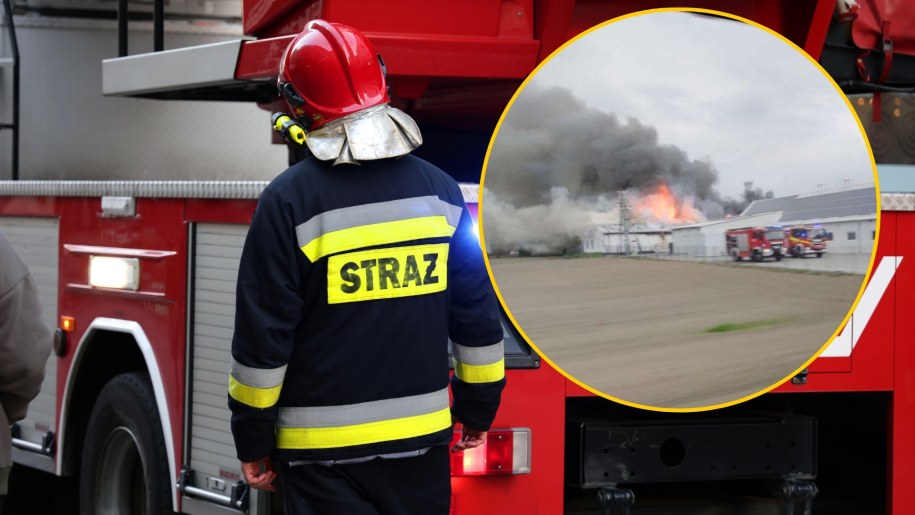 Pożar w Kujawsko-Pomorskiem. Zapaliła się hala produkcyjna
