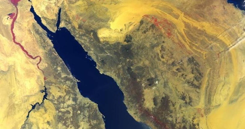 Zdjęcie NASA przedstawiające Morze Czerwone /NASA