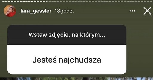 Zdjęcie opublikowane zostało na Instastories Lary Gessler /Instagram