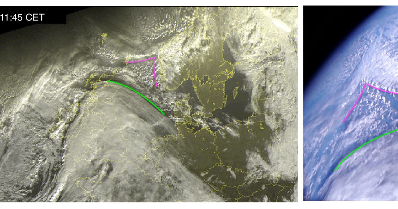 Zdjęcie porównawcze z satelity meteorologicznego /materiały prasowe