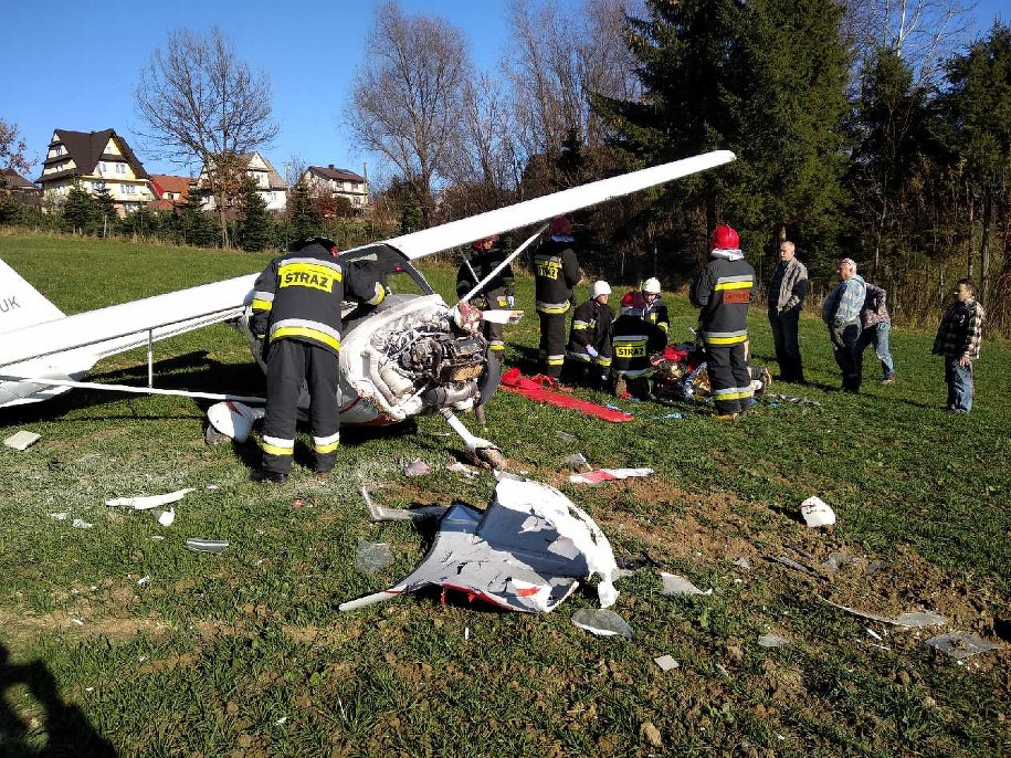 Zdjęcie rozbitej awionetki /Gorąca Linia RMF FM /Gorąca Linia RMF FM