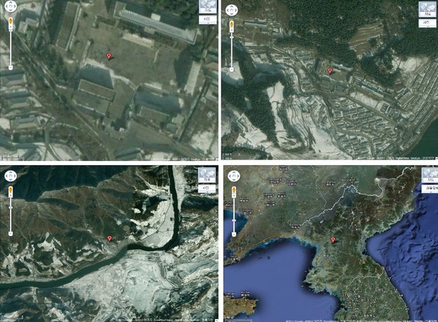 Zdjęcie satelitarne, na którym widać obóz nr 14 w Kaechon /YNA / UNIFICATION MINISTRY    /PAP/EPA