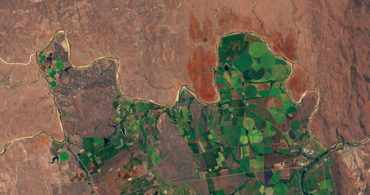 Zdjęcie satelitarne regionu rzeki Limpopo w RPA /materiały prasowe