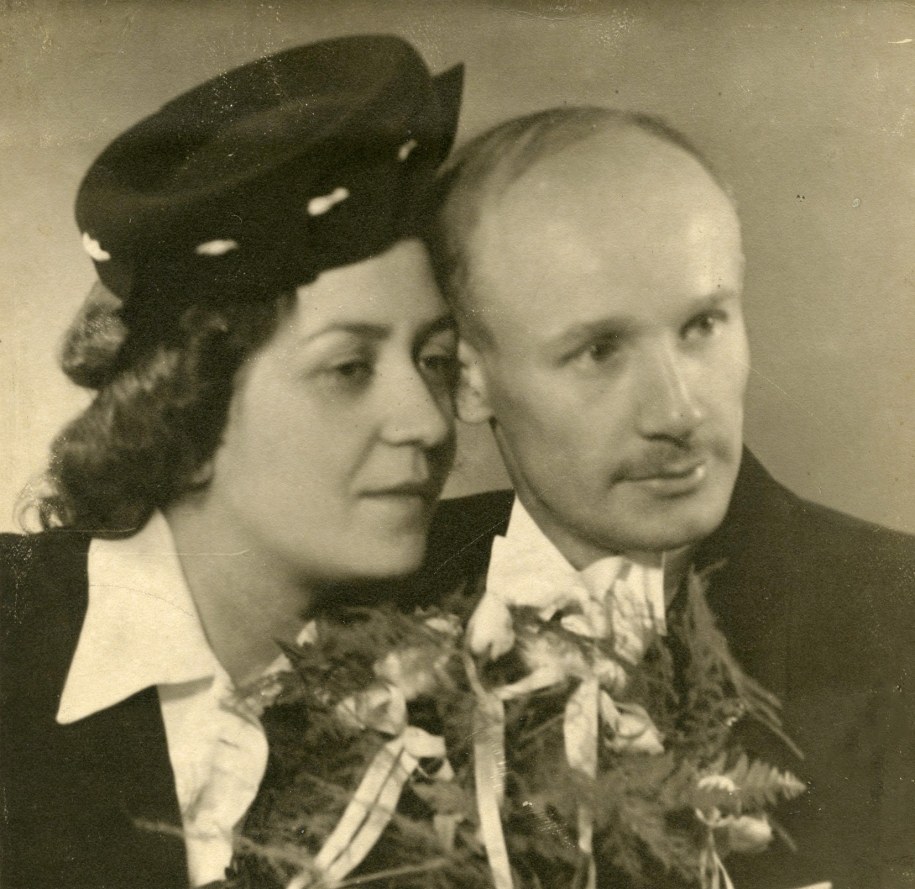 Zdjęcie ślubne Edwarda Serwańskiego i jego żony /Archiwum prywatne