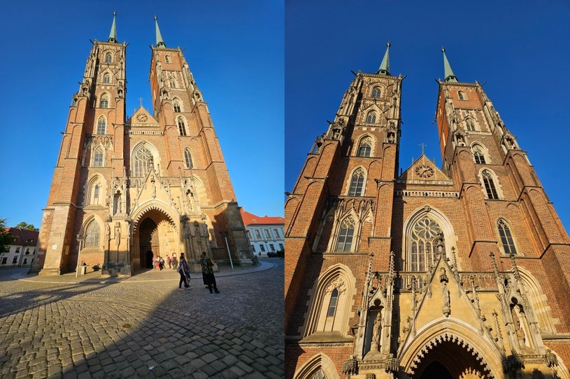 Zdjęcie wykonane Samsungiem Galaxy Z Flip5. Po lewej obiektywem ultraszerokokątnym, po prawej głównym /Ilona Dobijańska /INTERIA.PL
