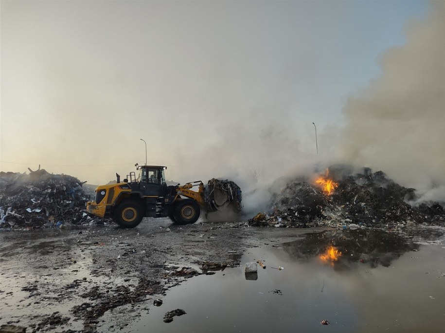 Zdjęcie z akcji gaśniczej w Bełżycach /KM PSP Lublin /Państwowa Straż Pożarna