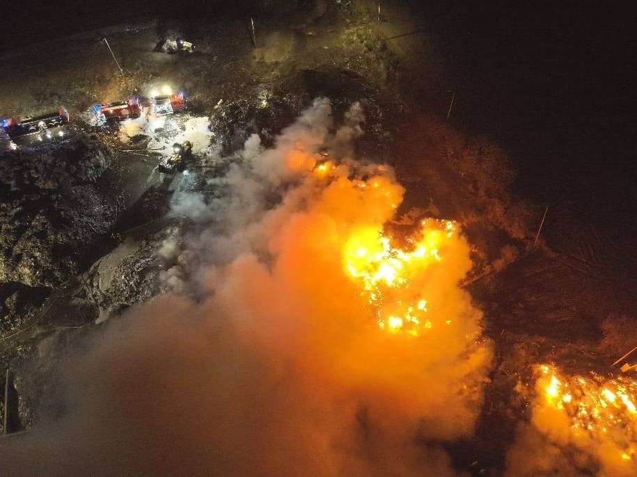Zdjęcie z akcji gaśniczej w Bełżycach /KM PSP w Lublinie /Państwowa Straż Pożarna