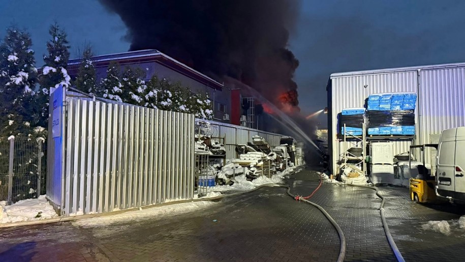 Zdjęcie z akcji gaśniczej w Skawinie /Komenda Miejska Państwowej Straży Pożarnej w Krakowie /Facebook