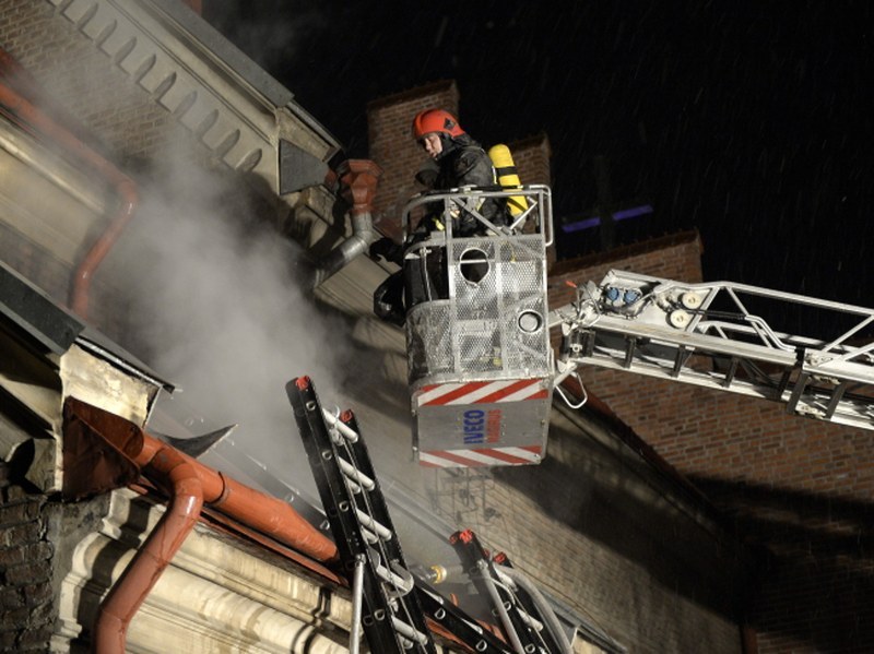 Zdjęcie z akcji gaśniczej /PAP/Darek Delmanowicz /PAP