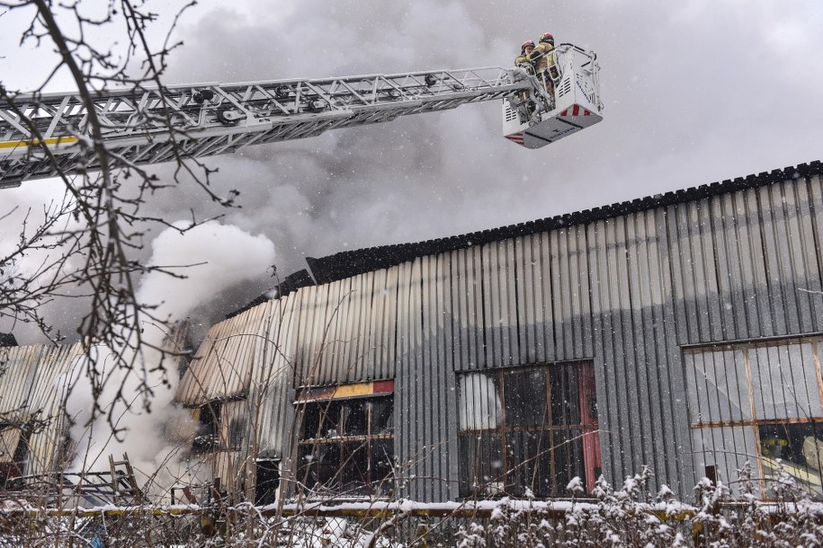Zdjęcie z akcji gaśniczej /Wojtek Jargiło /PAP