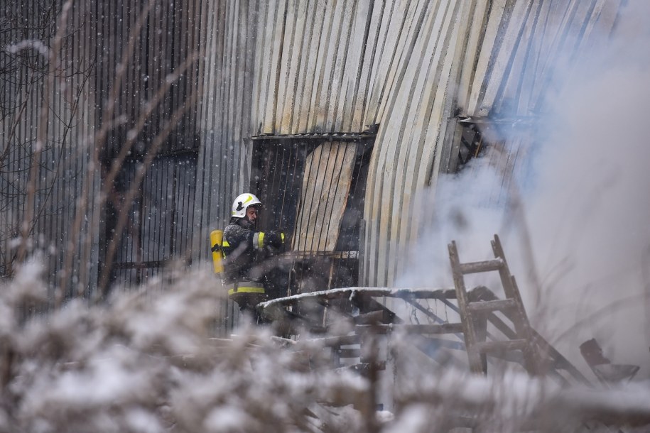 Zdjęcie z akcji gaśniczej /Wojtek Jargiło /PAP