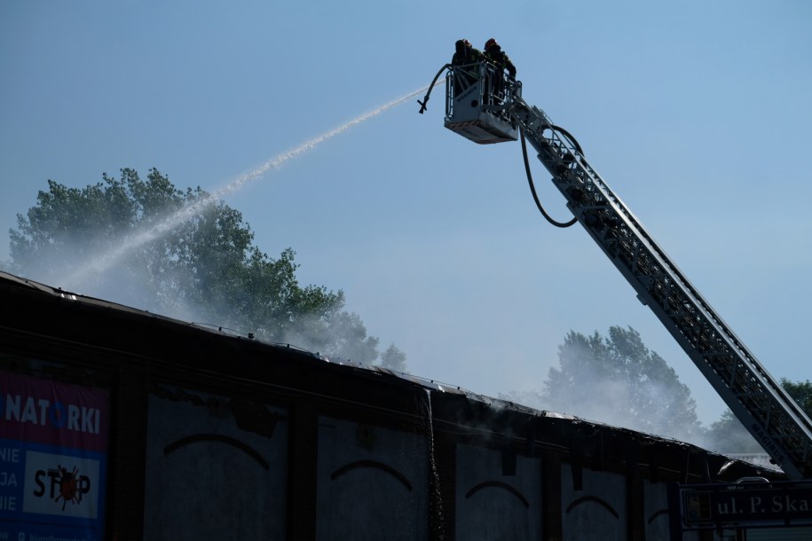 Zdjęcie z akcji gaśniczej /Andrzej Grygiel /PAP