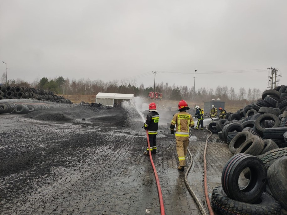 Zdjęcie z akcji gaśniczej /FOT. KP PSP w Opocznie /