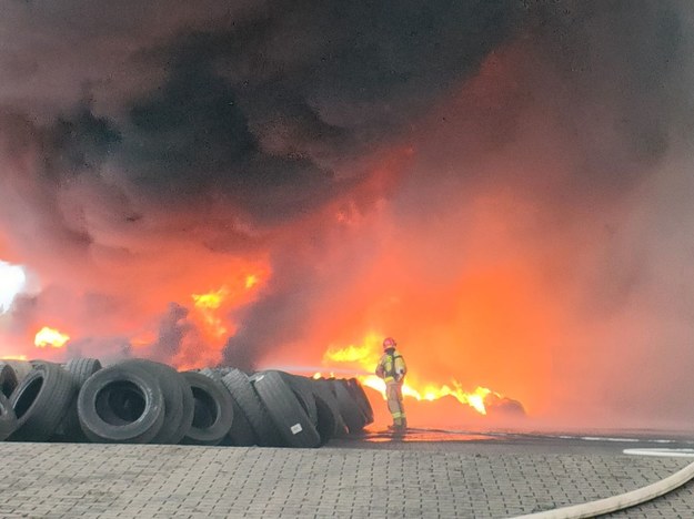 Zdjęcie z akcji gaśniczej /FOT. KP PSP w Opocznie /