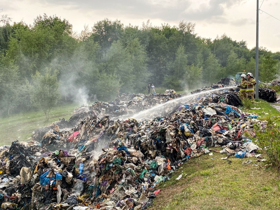 Zdjęcie z akcji gaśniczej /Paweł Supernak /PAP