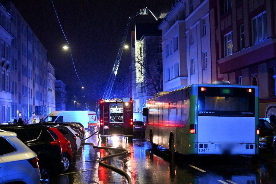 Zdjęcie z akcji gaśniczej /	Marcin Bielecki   /PAP