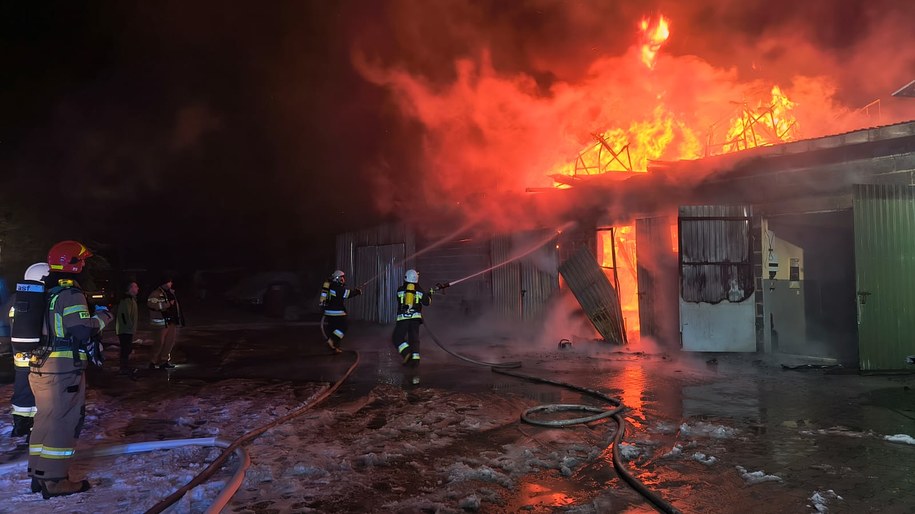 Zdjęcie z akcji gaśniczej /KW PSP Kielce /