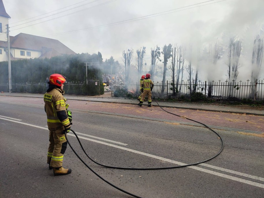 Zdjęcie z akcji gaśniczej /KP PSP Jarosław /Państwowa Straż Pożarna