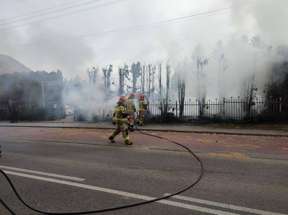 Zdjęcie z akcji gaśniczej /KP PSP Jarosław /Państwowa Straż Pożarna