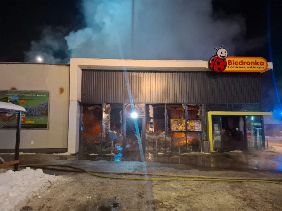 Zdjęcie z akcji gaśniczej /KM PSP Koszalin /