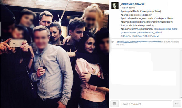 Zdjęcie z imprezy, które wrzucił na swój profil na Instagramie Jakub Wesołowski. /Agencja W. Impact